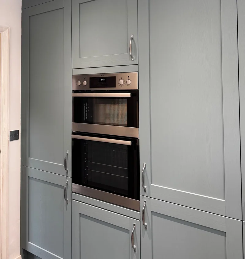 Integrated double oven installed as part of a Northampton kitchen electrical installation