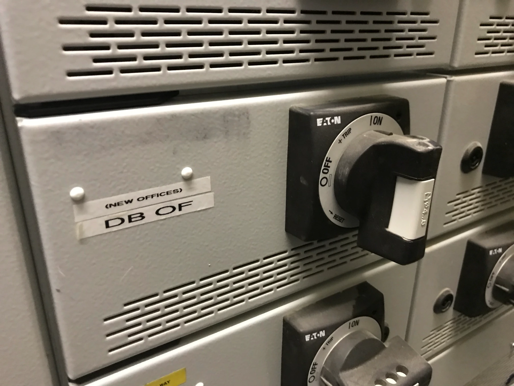 Commercial electrical installation — distribution board and cable management in a Kettering business premises