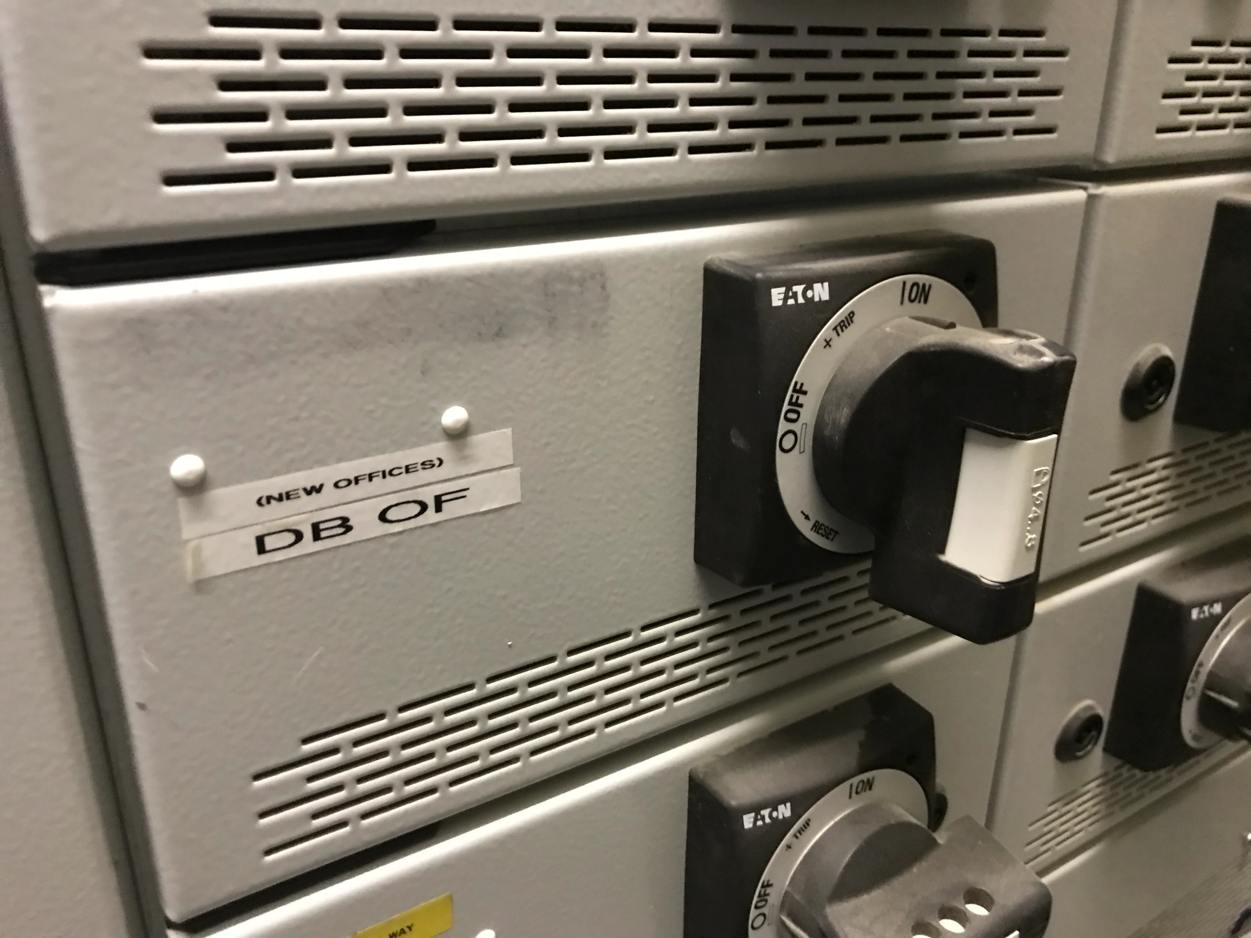 Commercial electrical installation — distribution board and cable management in a Kettering business premises